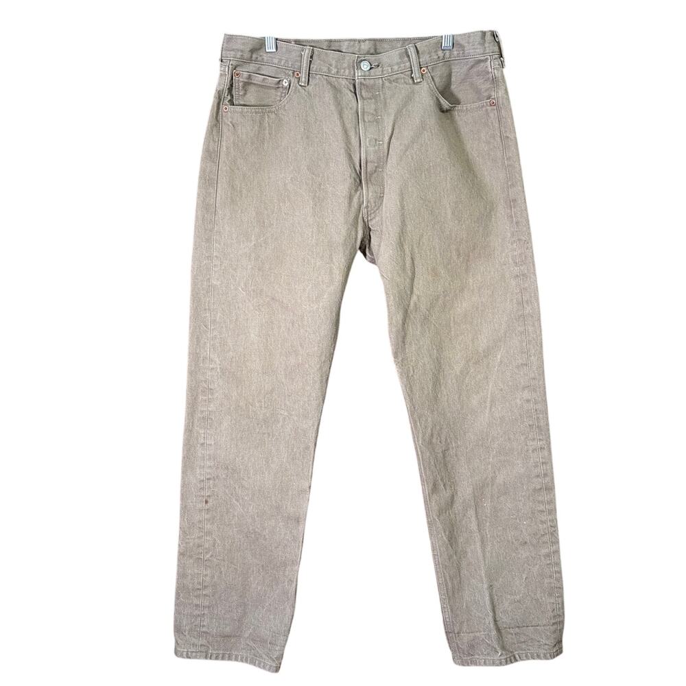 Levis 501 XX Mens Jeans Green Mid Rise Straight Leg 100% Cotton 38x34